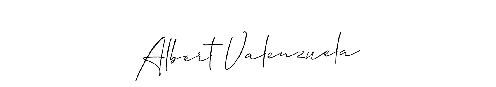 How to make Albert Valenzuela name signature. Use Allison_Script style for creating short signs online. This is the latest handwritten sign. Albert Valenzuela signature style 2 images and pictures png