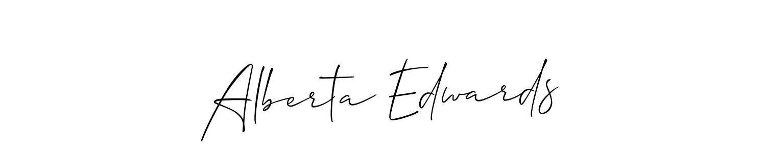 Also You can easily find your signature by using the search form. We will create Alberta Edwards name handwritten signature images for you free of cost using Allison_Script sign style. Alberta Edwards signature style 2 images and pictures png