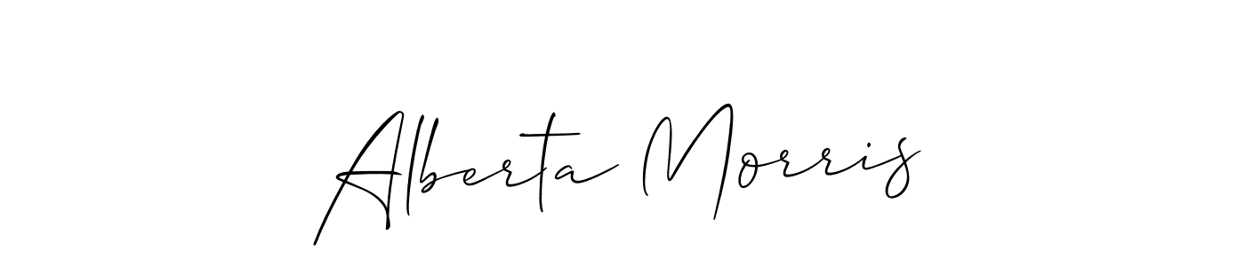 Design your own signature with our free online signature maker. With this signature software, you can create a handwritten (Allison_Script) signature for name Alberta Morris. Alberta Morris signature style 2 images and pictures png