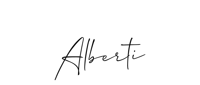 Allison_Script is a professional signature style that is perfect for those who want to add a touch of class to their signature. It is also a great choice for those who want to make their signature more unique. Get Alberti name to fancy signature for free. Alberti signature style 2 images and pictures png