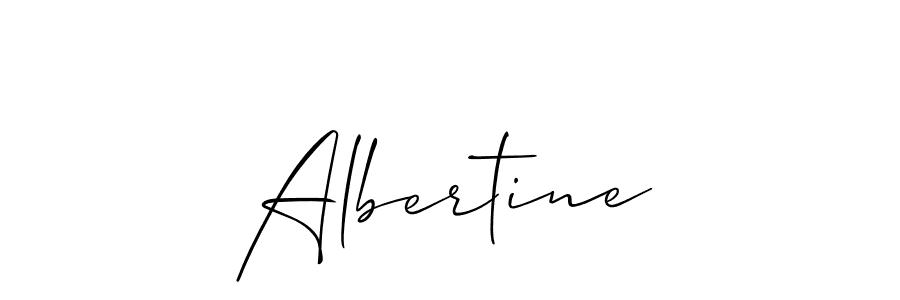 Make a beautiful signature design for name Albertine. Use this online signature maker to create a handwritten signature for free. Albertine signature style 2 images and pictures png