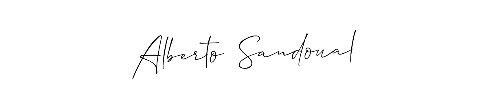 Also You can easily find your signature by using the search form. We will create Alberto  Sandoual name handwritten signature images for you free of cost using Allison_Script sign style. Alberto  Sandoual signature style 2 images and pictures png