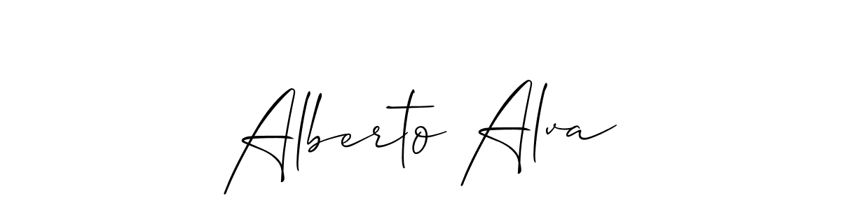 Make a beautiful signature design for name Alberto Alva. Use this online signature maker to create a handwritten signature for free. Alberto Alva signature style 2 images and pictures png