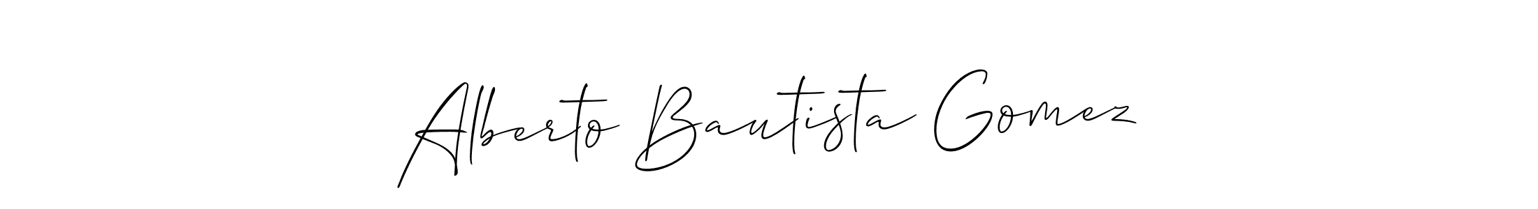 How to make Alberto Bautista Gomez name signature. Use Allison_Script style for creating short signs online. This is the latest handwritten sign. Alberto Bautista Gomez signature style 2 images and pictures png
