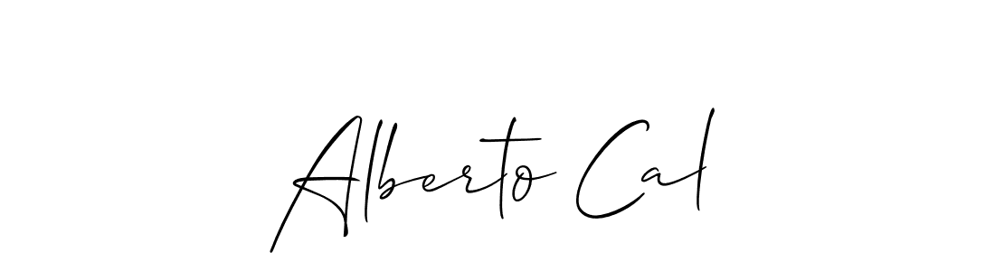 Make a beautiful signature design for name Alberto Cal. With this signature (Allison_Script) style, you can create a handwritten signature for free. Alberto Cal signature style 2 images and pictures png