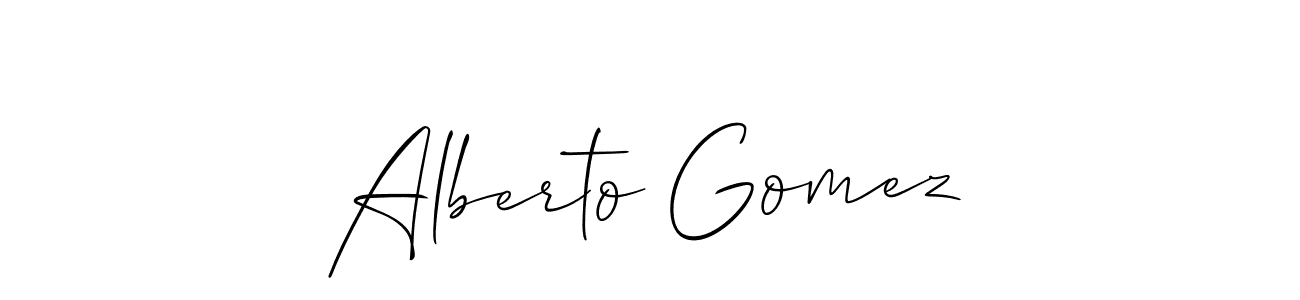 Design your own signature with our free online signature maker. With this signature software, you can create a handwritten (Allison_Script) signature for name Alberto Gomez. Alberto Gomez signature style 2 images and pictures png