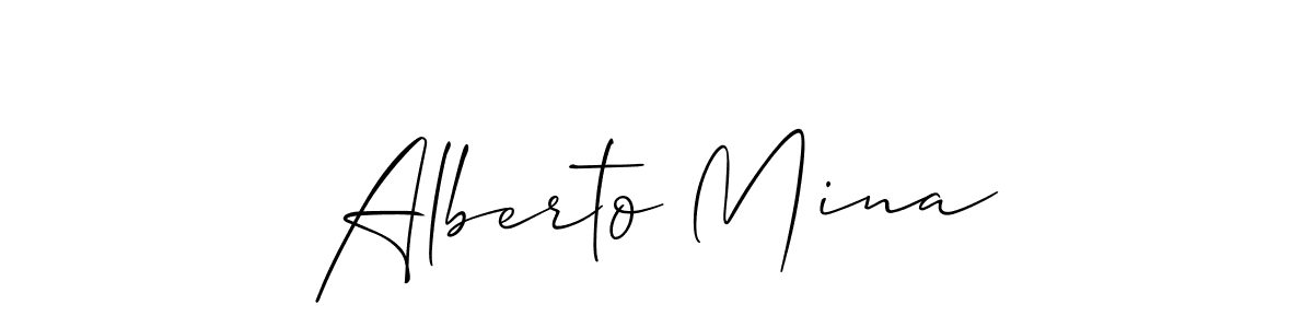 if you are searching for the best signature style for your name Alberto Mina. so please give up your signature search. here we have designed multiple signature styles  using Allison_Script. Alberto Mina signature style 2 images and pictures png