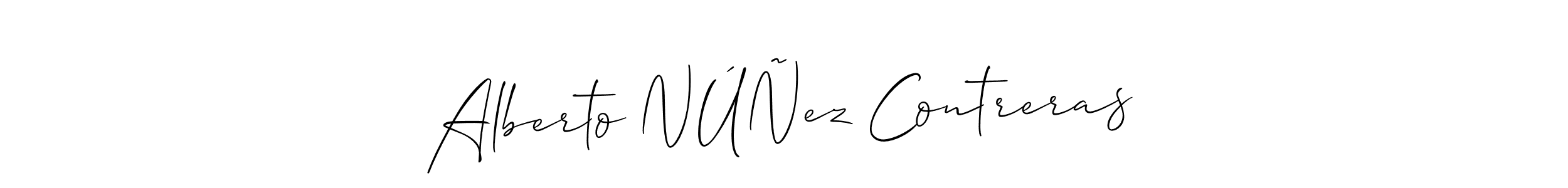 How to make Alberto NÚÑez Contreras signature? Allison_Script is a professional autograph style. Create handwritten signature for Alberto NÚÑez Contreras name. Alberto NÚÑez Contreras signature style 2 images and pictures png