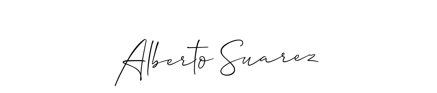 Allison_Script is a professional signature style that is perfect for those who want to add a touch of class to their signature. It is also a great choice for those who want to make their signature more unique. Get Alberto Suarez name to fancy signature for free. Alberto Suarez signature style 2 images and pictures png