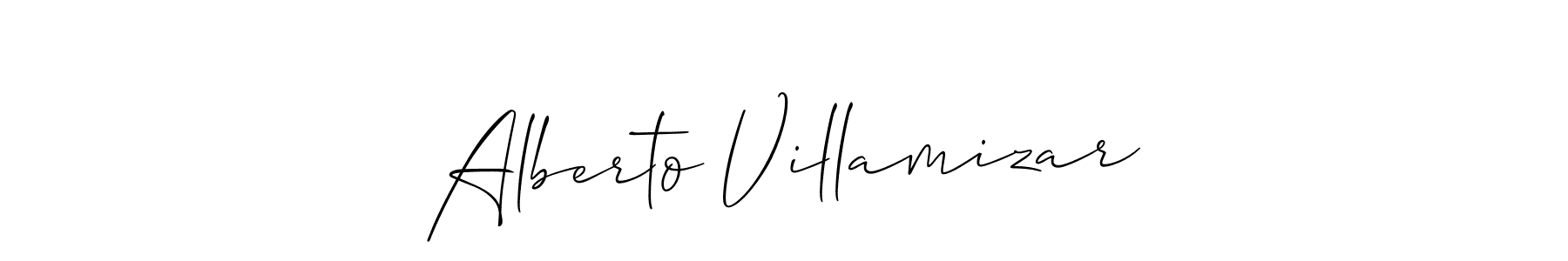 Use a signature maker to create a handwritten signature online. With this signature software, you can design (Allison_Script) your own signature for name Alberto Villamizar. Alberto Villamizar signature style 2 images and pictures png