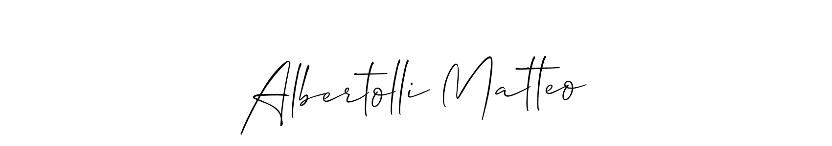 How to make Albertolli Matteo signature? Allison_Script is a professional autograph style. Create handwritten signature for Albertolli Matteo name. Albertolli Matteo signature style 2 images and pictures png