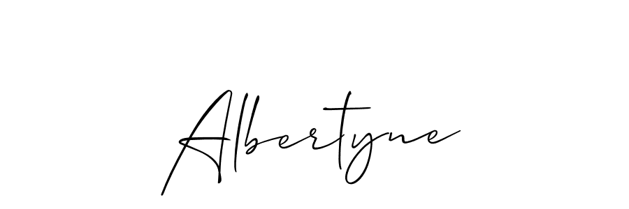 Albertyne stylish signature style. Best Handwritten Sign (Allison_Script) for my name. Handwritten Signature Collection Ideas for my name Albertyne. Albertyne signature style 2 images and pictures png
