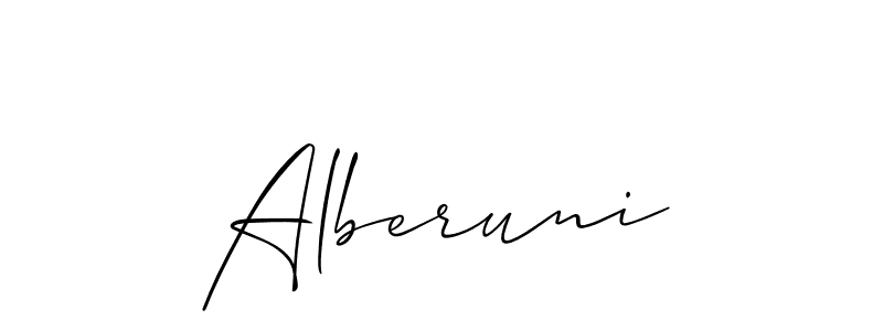 How to make Alberuni name signature. Use Allison_Script style for creating short signs online. This is the latest handwritten sign. Alberuni signature style 2 images and pictures png