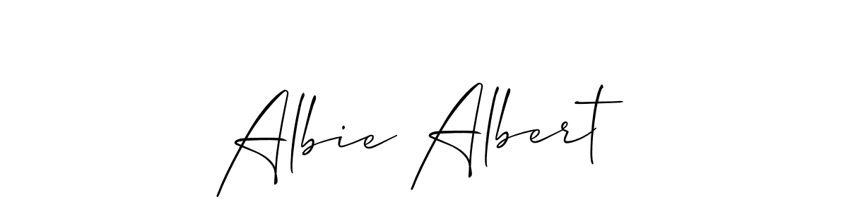 Use a signature maker to create a handwritten signature online. With this signature software, you can design (Allison_Script) your own signature for name Albie Albert. Albie Albert signature style 2 images and pictures png