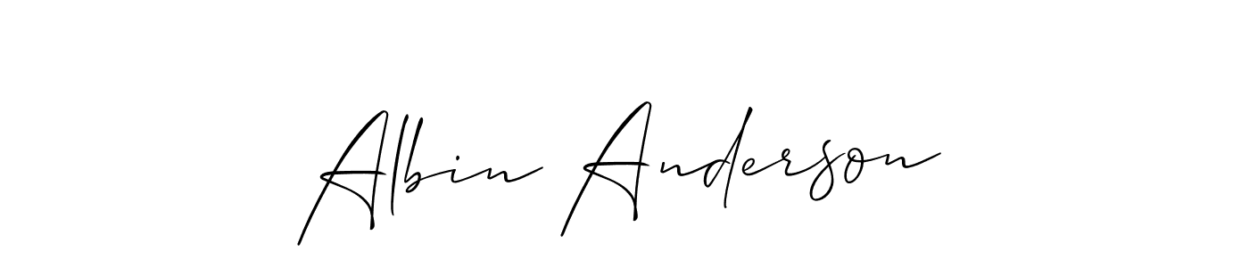 You should practise on your own different ways (Allison_Script) to write your name (Albin Anderson) in signature. don't let someone else do it for you. Albin Anderson signature style 2 images and pictures png