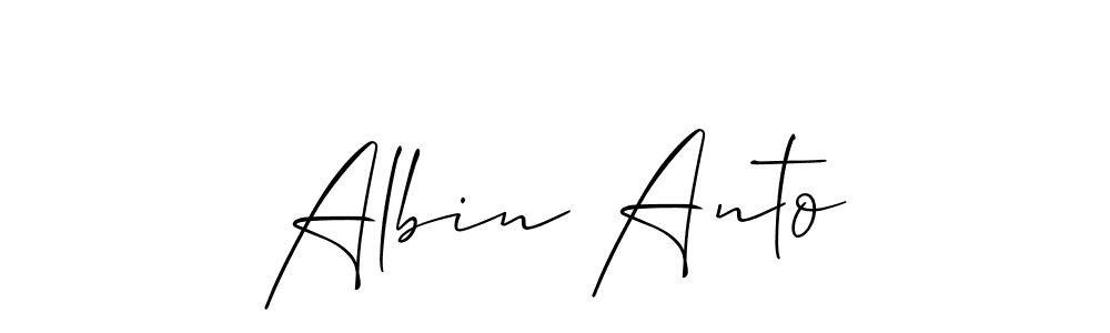 Albin Anto stylish signature style. Best Handwritten Sign (Allison_Script) for my name. Handwritten Signature Collection Ideas for my name Albin Anto. Albin Anto signature style 2 images and pictures png