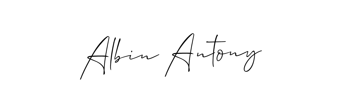 Allison_Script is a professional signature style that is perfect for those who want to add a touch of class to their signature. It is also a great choice for those who want to make their signature more unique. Get Albin Antony name to fancy signature for free. Albin Antony signature style 2 images and pictures png