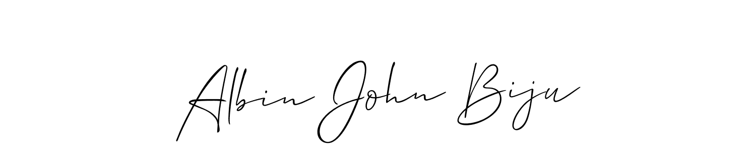 Similarly Allison_Script is the best handwritten signature design. Signature creator online .You can use it as an online autograph creator for name Albin John Biju. Albin John Biju signature style 2 images and pictures png