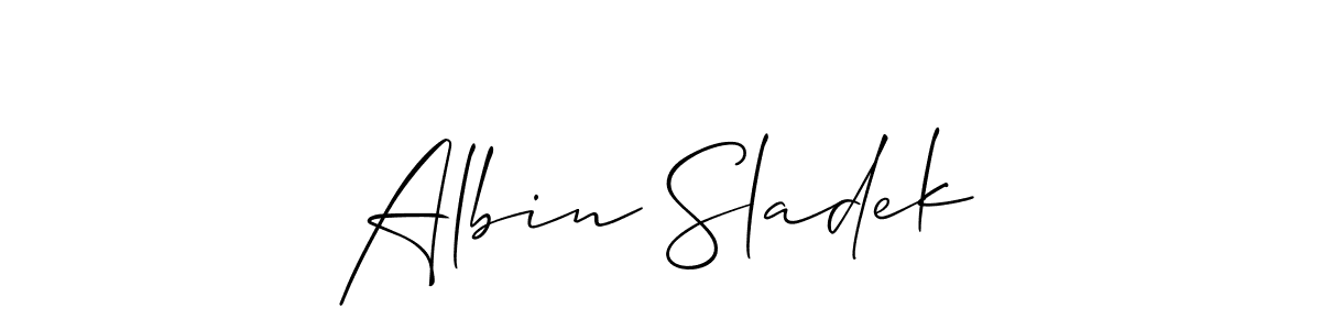 Albin Sladek stylish signature style. Best Handwritten Sign (Allison_Script) for my name. Handwritten Signature Collection Ideas for my name Albin Sladek. Albin Sladek signature style 2 images and pictures png