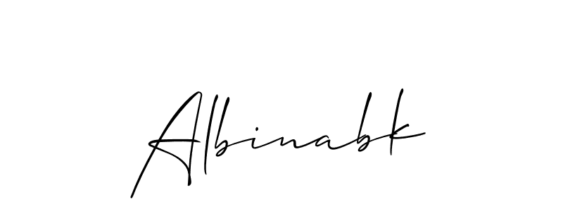 It looks lik you need a new signature style for name Albinabk. Design unique handwritten (Allison_Script) signature with our free signature maker in just a few clicks. Albinabk signature style 2 images and pictures png