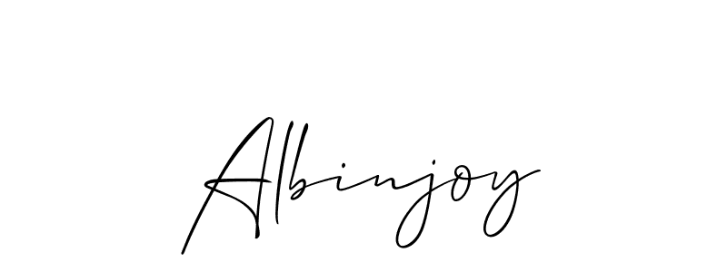 Albinjoy stylish signature style. Best Handwritten Sign (Allison_Script) for my name. Handwritten Signature Collection Ideas for my name Albinjoy. Albinjoy signature style 2 images and pictures png