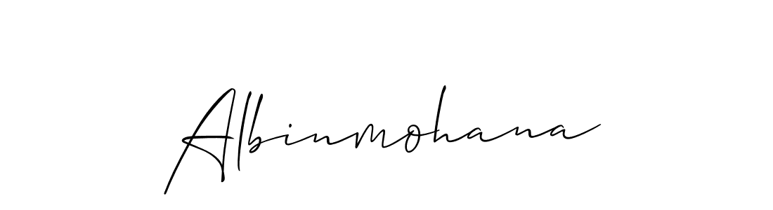 How to make Albinmohana signature? Allison_Script is a professional autograph style. Create handwritten signature for Albinmohana name. Albinmohana signature style 2 images and pictures png