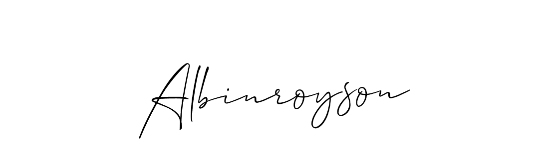 Design your own signature with our free online signature maker. With this signature software, you can create a handwritten (Allison_Script) signature for name Albinroyson. Albinroyson signature style 2 images and pictures png