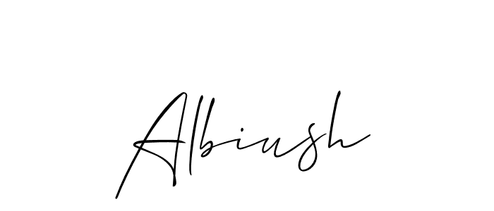 Albiush stylish signature style. Best Handwritten Sign (Allison_Script) for my name. Handwritten Signature Collection Ideas for my name Albiush. Albiush signature style 2 images and pictures png