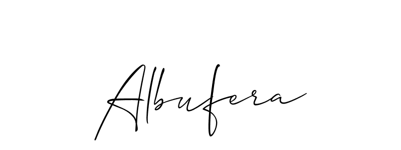 Create a beautiful signature design for name Albufera. With this signature (Allison_Script) fonts, you can make a handwritten signature for free. Albufera signature style 2 images and pictures png
