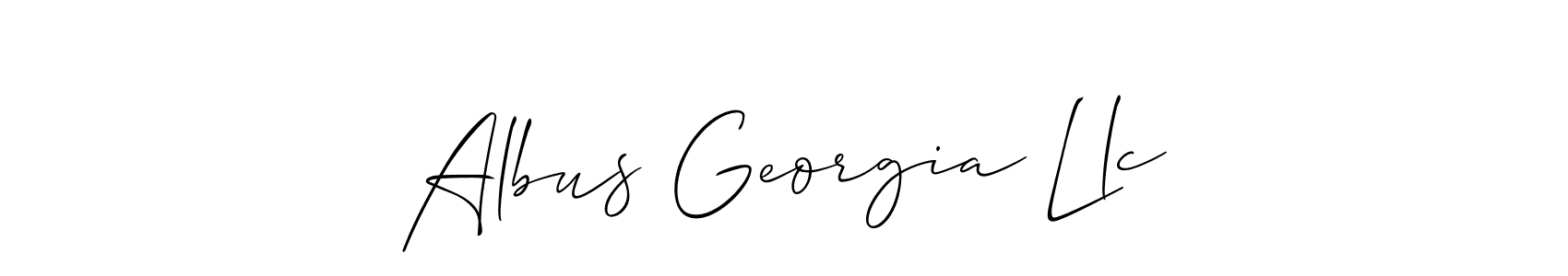 Also we have Albus Georgia Llc name is the best signature style. Create professional handwritten signature collection using Allison_Script autograph style. Albus Georgia Llc signature style 2 images and pictures png