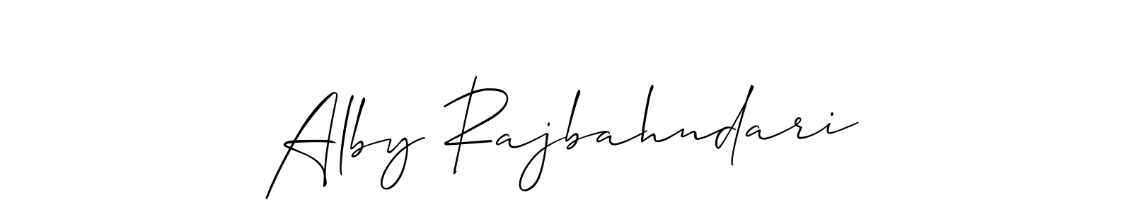 Similarly Allison_Script is the best handwritten signature design. Signature creator online .You can use it as an online autograph creator for name Alby Rajbahndari. Alby Rajbahndari signature style 2 images and pictures png