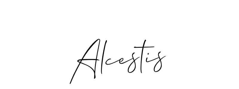 Use a signature maker to create a handwritten signature online. With this signature software, you can design (Allison_Script) your own signature for name Alcestis. Alcestis signature style 2 images and pictures png