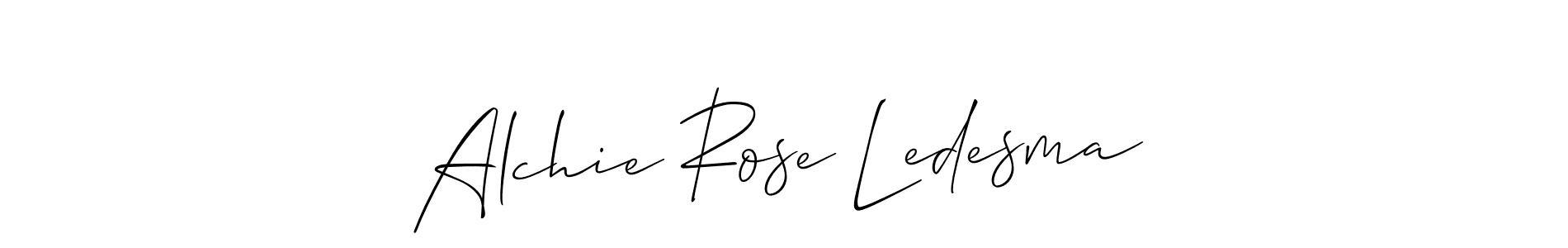 Best and Professional Signature Style for Alchie Rose Ledesma. Allison_Script Best Signature Style Collection. Alchie Rose Ledesma signature style 2 images and pictures png