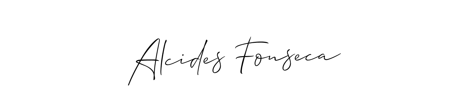 Allison_Script is a professional signature style that is perfect for those who want to add a touch of class to their signature. It is also a great choice for those who want to make their signature more unique. Get Alcides Fonseca name to fancy signature for free. Alcides Fonseca signature style 2 images and pictures png