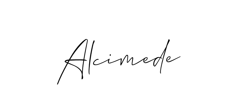 Design your own signature with our free online signature maker. With this signature software, you can create a handwritten (Allison_Script) signature for name Alcimede. Alcimede signature style 2 images and pictures png