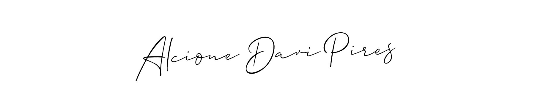 Use a signature maker to create a handwritten signature online. With this signature software, you can design (Allison_Script) your own signature for name Alcione Davi Pires. Alcione Davi Pires signature style 2 images and pictures png