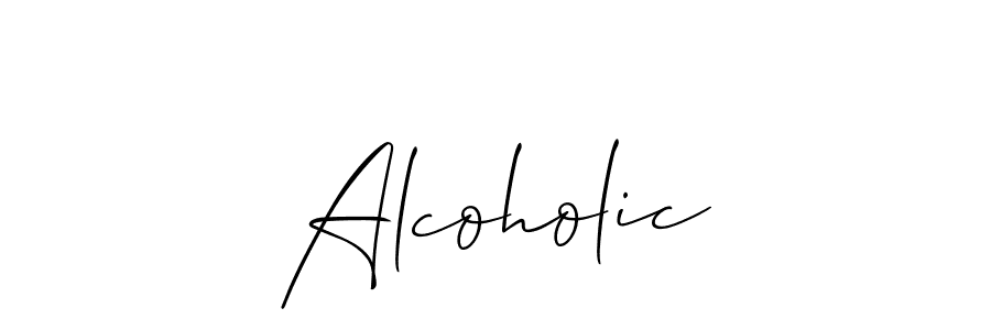 It looks lik you need a new signature style for name Alcoholic. Design unique handwritten (Allison_Script) signature with our free signature maker in just a few clicks. Alcoholic signature style 2 images and pictures png