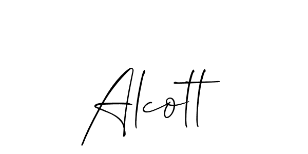 How to make Alcott name signature. Use Allison_Script style for creating short signs online. This is the latest handwritten sign. Alcott signature style 2 images and pictures png