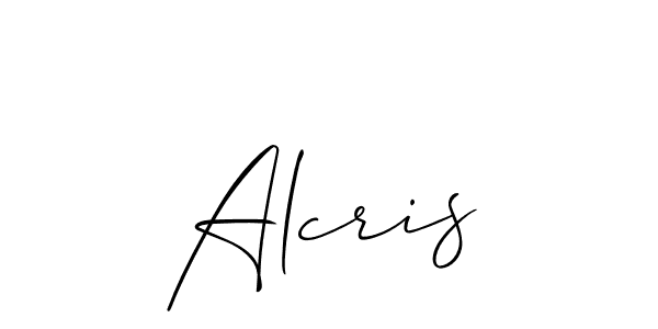 Create a beautiful signature design for name Alcris. With this signature (Allison_Script) fonts, you can make a handwritten signature for free. Alcris signature style 2 images and pictures png