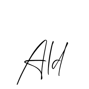 How to make Ald signature? Allison_Script is a professional autograph style. Create handwritten signature for Ald name. Ald signature style 2 images and pictures png