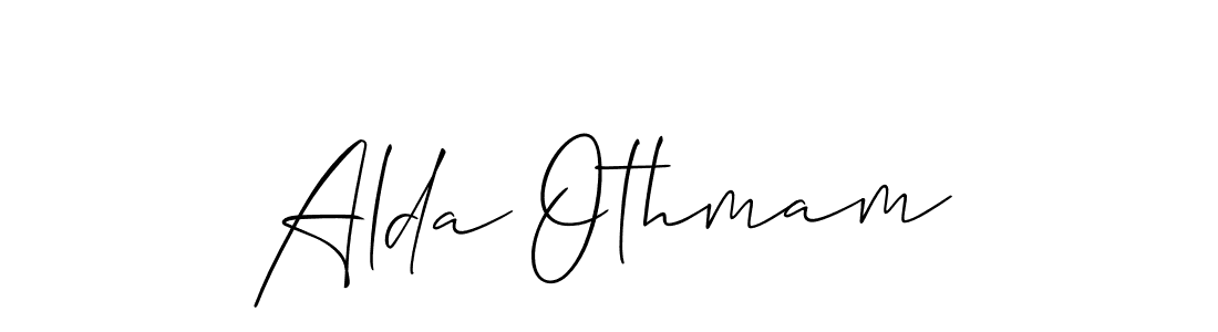 Make a beautiful signature design for name Alda Othmam. Use this online signature maker to create a handwritten signature for free. Alda Othmam signature style 2 images and pictures png