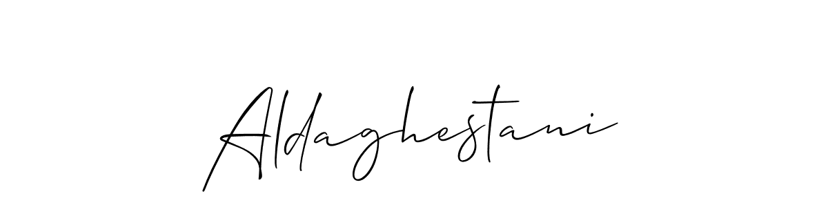 Create a beautiful signature design for name Aldaghestani. With this signature (Allison_Script) fonts, you can make a handwritten signature for free. Aldaghestani signature style 2 images and pictures png