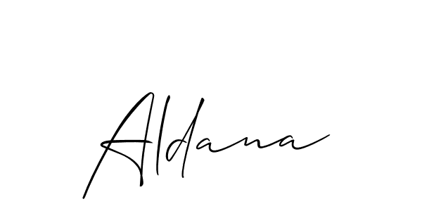How to make Aldana name signature. Use Allison_Script style for creating short signs online. This is the latest handwritten sign. Aldana signature style 2 images and pictures png