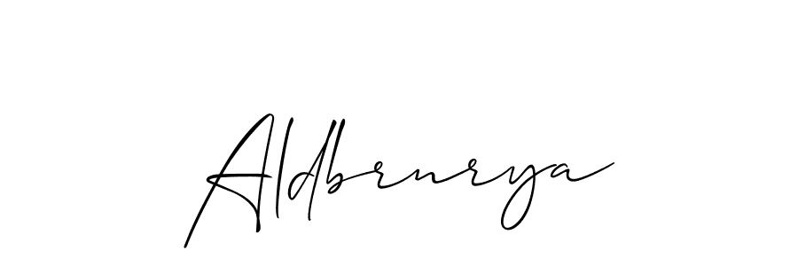 if you are searching for the best signature style for your name Aldbrnrya. so please give up your signature search. here we have designed multiple signature styles  using Allison_Script. Aldbrnrya signature style 2 images and pictures png