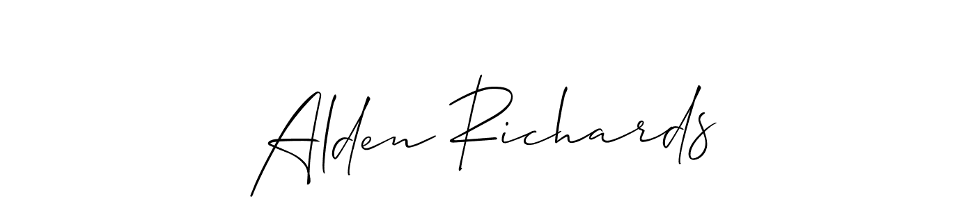 Alden Richards stylish signature style. Best Handwritten Sign (Allison_Script) for my name. Handwritten Signature Collection Ideas for my name Alden Richards. Alden Richards signature style 2 images and pictures png