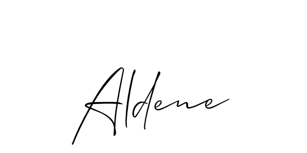 Allison_Script is a professional signature style that is perfect for those who want to add a touch of class to their signature. It is also a great choice for those who want to make their signature more unique. Get Aldene name to fancy signature for free. Aldene signature style 2 images and pictures png