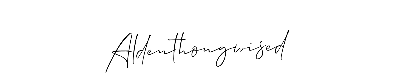 Create a beautiful signature design for name Aldenthongwised. With this signature (Allison_Script) fonts, you can make a handwritten signature for free. Aldenthongwised signature style 2 images and pictures png
