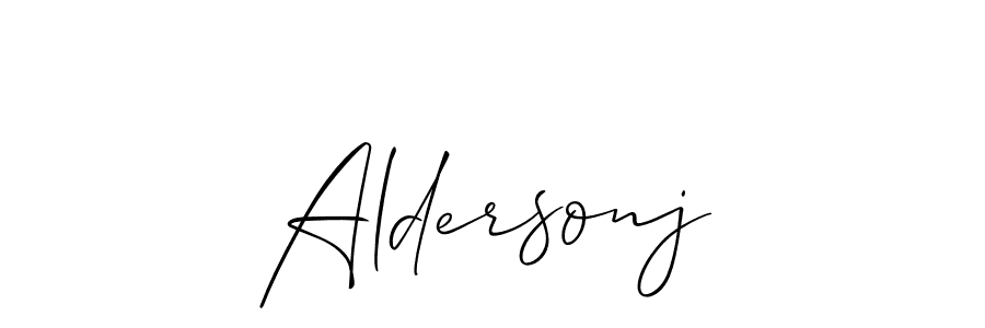 You should practise on your own different ways (Allison_Script) to write your name (Aldersonj) in signature. don't let someone else do it for you. Aldersonj signature style 2 images and pictures png