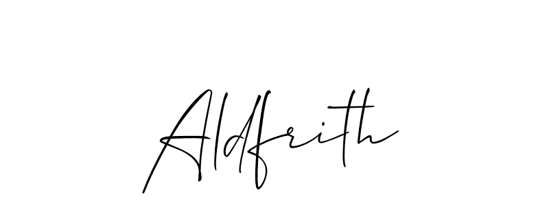 How to make Aldfrith signature? Allison_Script is a professional autograph style. Create handwritten signature for Aldfrith name. Aldfrith signature style 2 images and pictures png