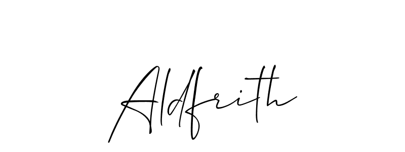 How to make Aldfrith signature? Allison_Script is a professional autograph style. Create handwritten signature for Aldfrith name. Aldfrith signature style 2 images and pictures png